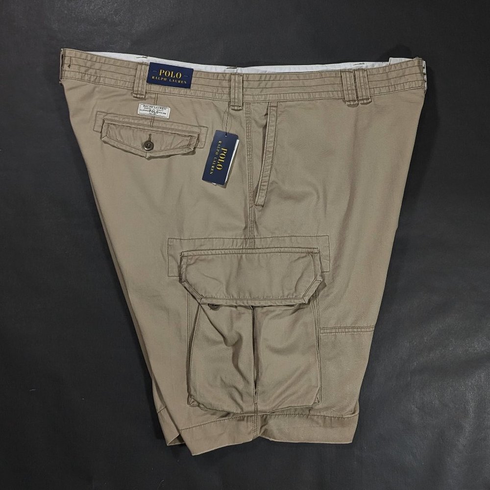 Polo Ralph Lauren Men`s Classic Fit Tan Twill Cargo Shorts Size 50B Chino
